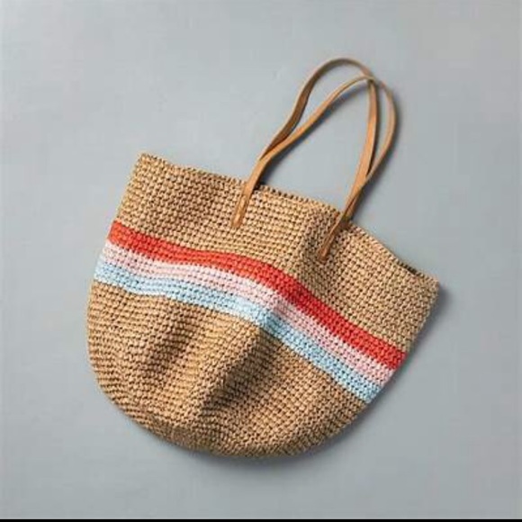 NWT Hearth and Hand Magnolia Market Tote Beach Bag - Picture 1 of 9